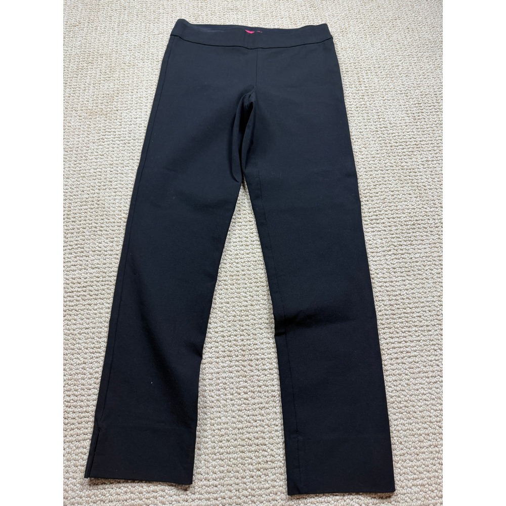 Lilly Pulitzer Raya Tunic Pants Womens Size 4 Black Straight Leg Elastic Pull On